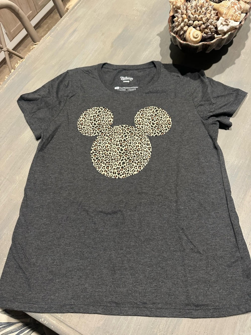 NWOT…Disney Charcoal Gray Graphic Tee with White Logo